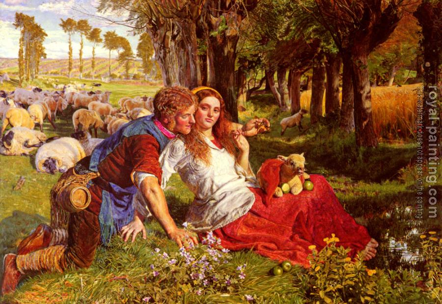 William Holman Hunt : The Hireling Shepherd